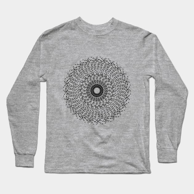 mandala dotted alphabets art shirt Long Sleeve T-Shirt by TATOH